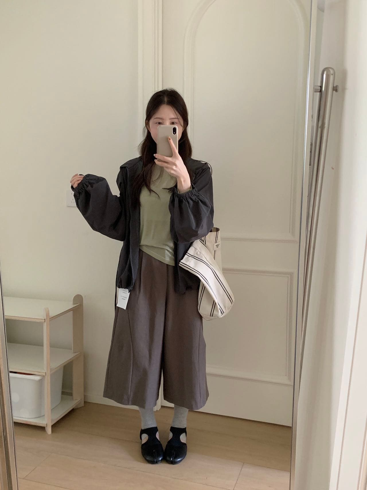 실사 26 가을 켜기 새로운 한 부서 펌프 로프 캐주얼 긴팔 후드 재킷 상세 이미지 6