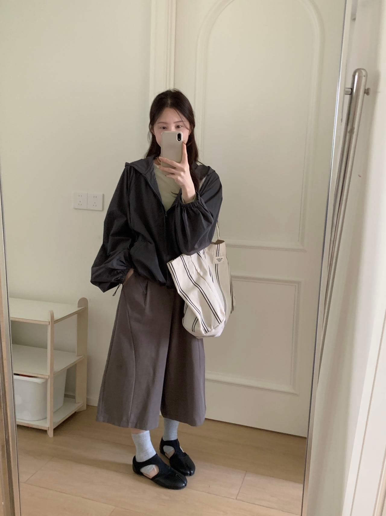 실사 26 가을 켜기 새로운 한 부서 펌프 로프 캐주얼 긴팔 후드 재킷 상세 이미지 7
