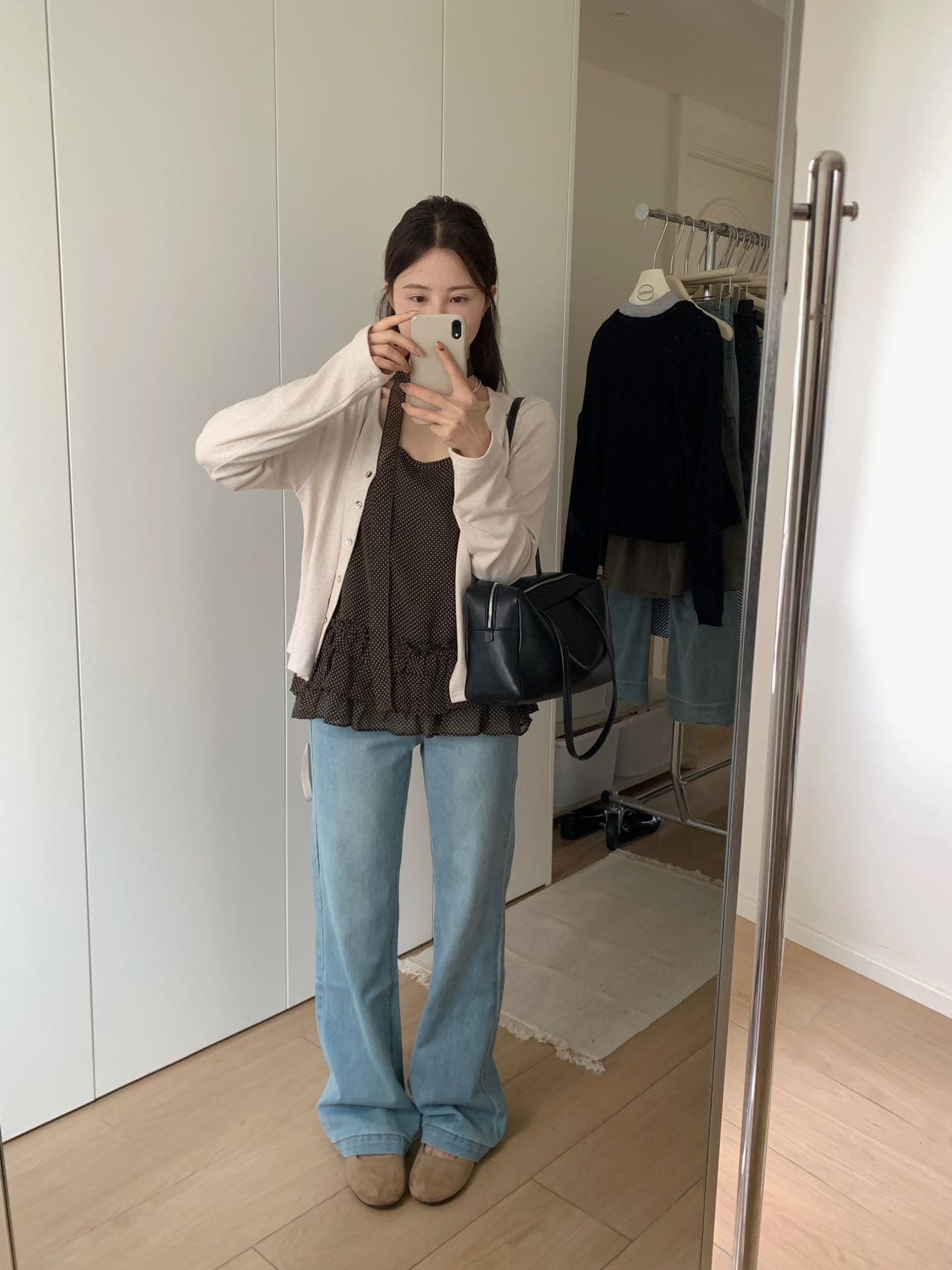 실사 26 가을 켜기 새로운 가을 아메리칸 부드럽다 루즈핏 여성 ins 캐주얼 청바지 상세 이미지 5