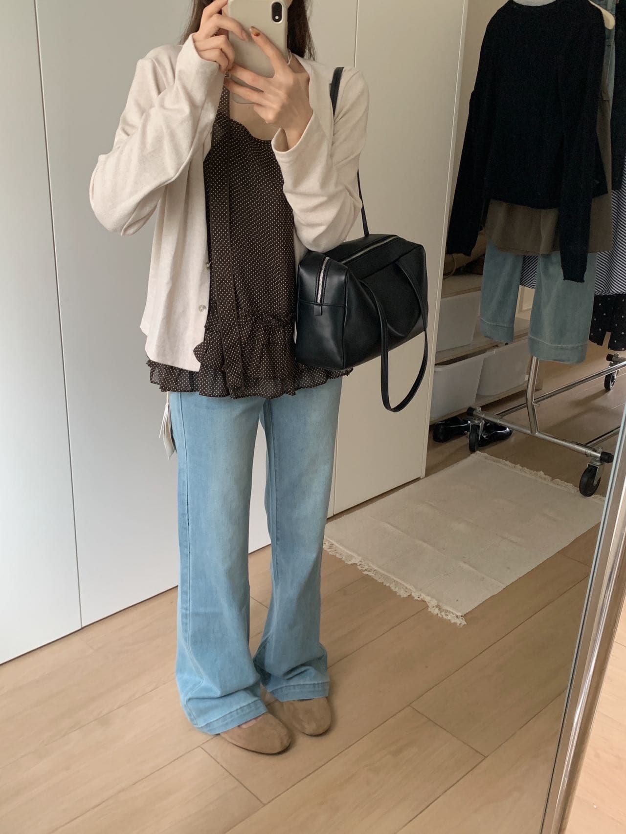 실사 26 가을 켜기 새로운 가을 아메리칸 부드럽다 루즈핏 여성 ins 캐주얼 청바지 상세 이미지 6