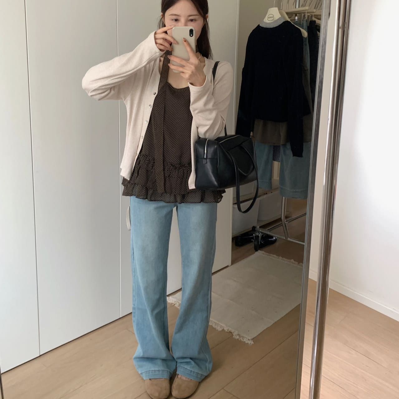 실사 26 가을 켜기 새로운 가을 아메리칸 부드럽다 루즈핏 여성 ins 캐주얼 청바지 이미지 5