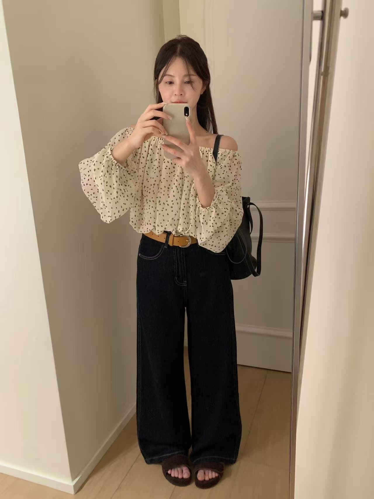 실사 26 가을 켜기 새로운 한 세대 미니멀리즘 레트로 디자인 섹션 다용도 넓은 다리 청바지 벨트 포함 상세 이미지 13