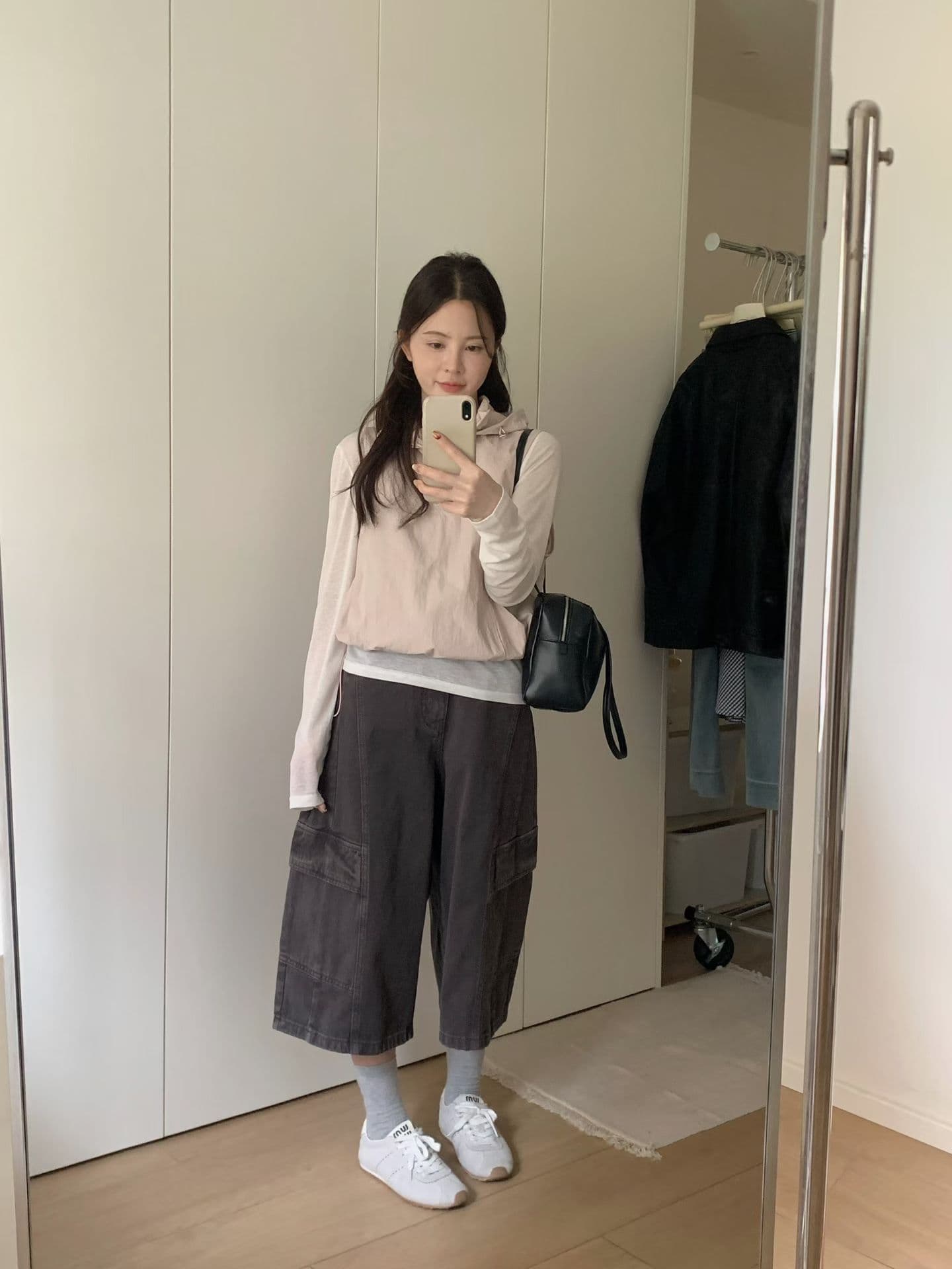 실사 26 가을 켜기 새로운 추천 한 부서 미니멀리즘 핑크색 후드 민소매 베스트 캐주얼 다용도 풀오버 외부 가져 가라. 상세 이미지 11