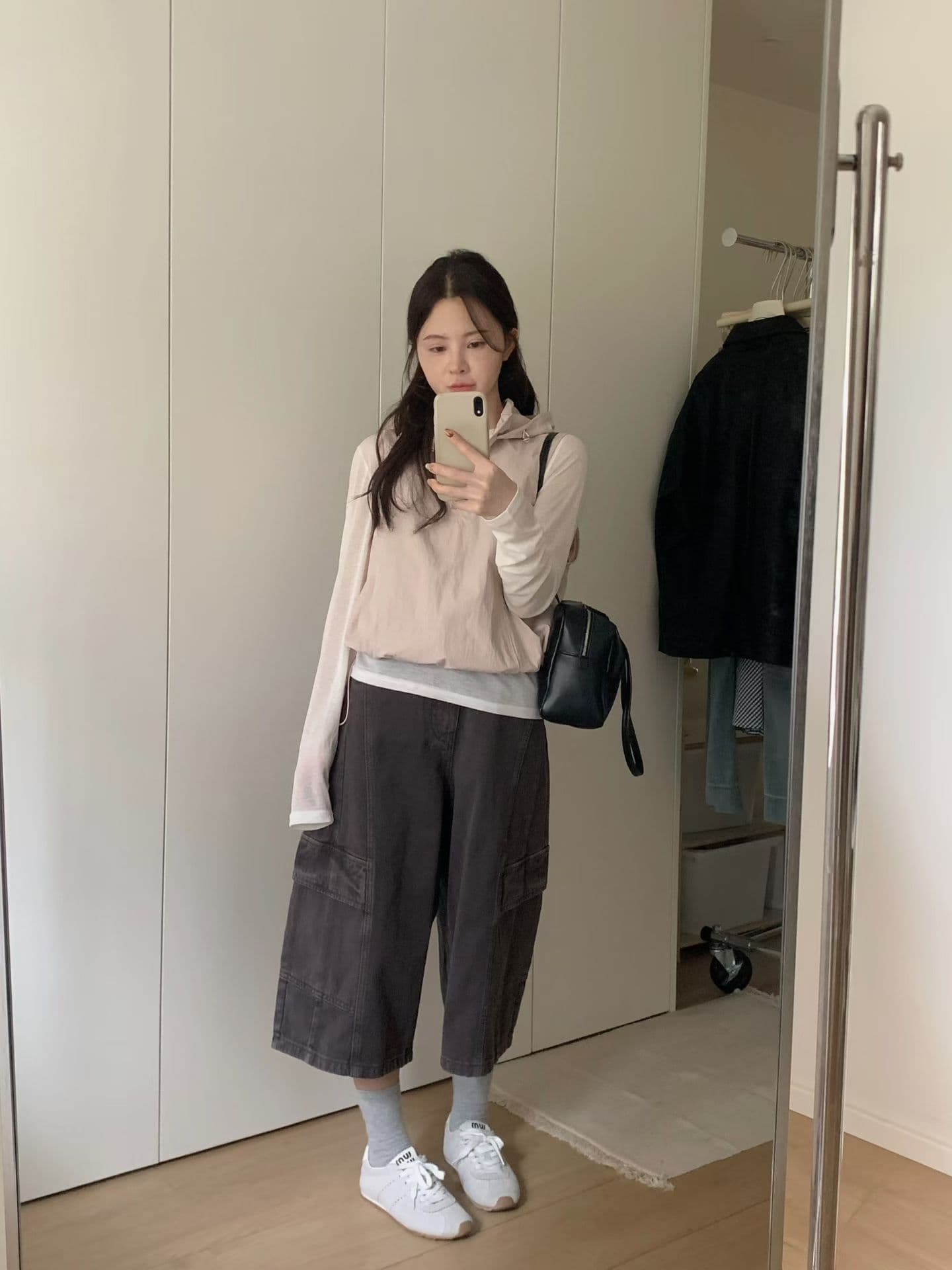 실사 26 가을 켜기 새로운 추천 한 부서 미니멀리즘 핑크색 후드 민소매 베스트 캐주얼 다용도 풀오버 외부 가져 가라. 상세 이미지 12