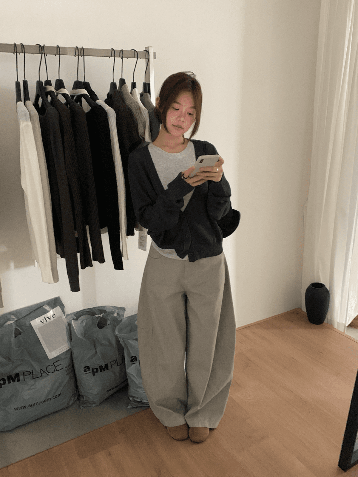 폭발 계속 느긋한 센스 모통이 칼 바지 가을 켜기 새로운 상체 자이언트 잘 생긴 다용도 캐주얼 바지 상세 이미지 11