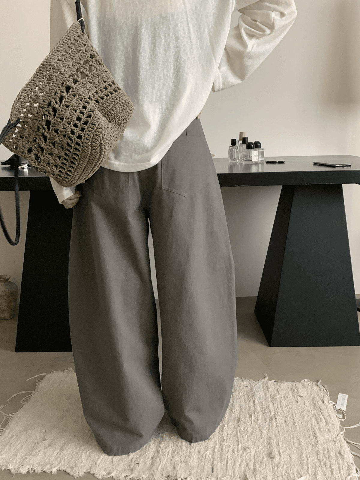 폭발 계속 느긋한 센스 모통이 칼 바지 가을 켜기 새로운 상체 자이언트 잘 생긴 다용도 캐주얼 바지 상세 이미지 13