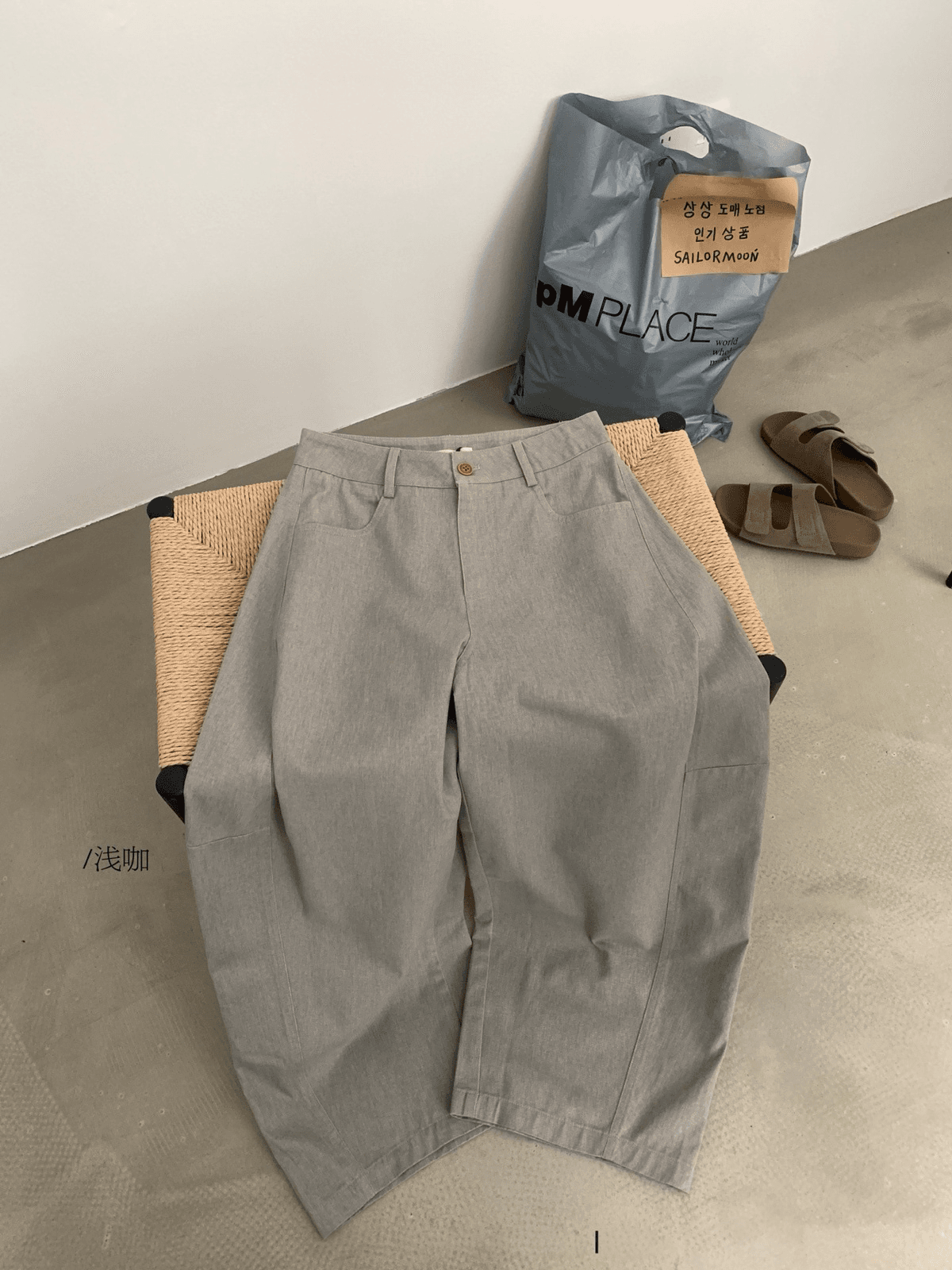 폭발 계속 느긋한 센스 모통이 칼 바지 가을 켜기 새로운 상체 자이언트 잘 생긴 다용도 캐주얼 바지 상세 이미지 25