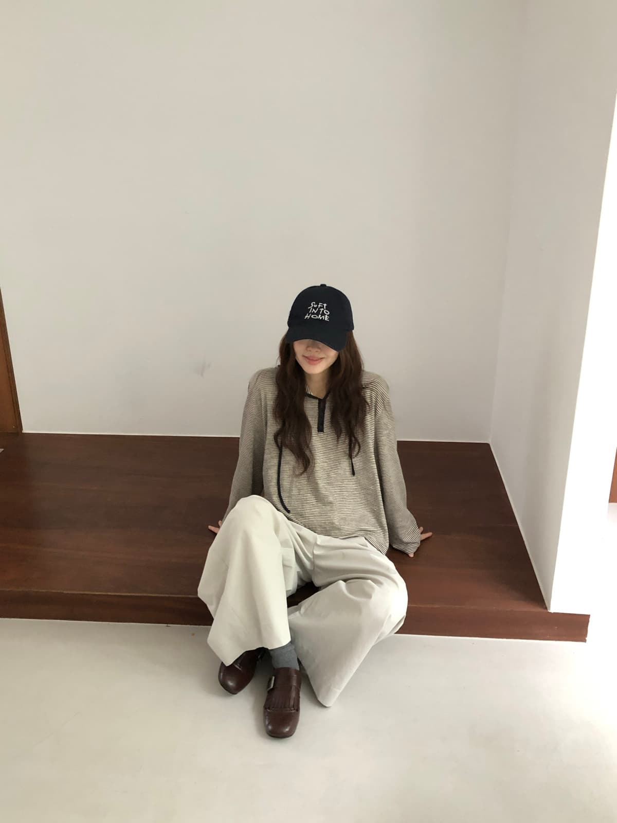 가을 켜기 새로운 한 부서 느긋한 바람 루즈핏 단색 후드 니트 t 모자 셔츠 인사이드 가져 가라. 싱글 착용 모두 매우 아름답다. 긴팔 티셔츠 상세 이미지 18
