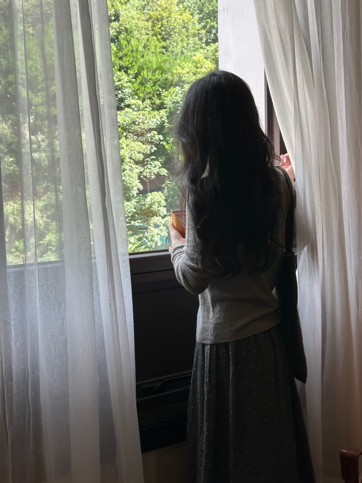 폭발 가을 켜기 새로운 한 부서 비싼 고급 일본식 출퇴근 다용도 슈퍼 판매하기 좋은 도트 무늬 반신 스커트 상세 이미지 6
