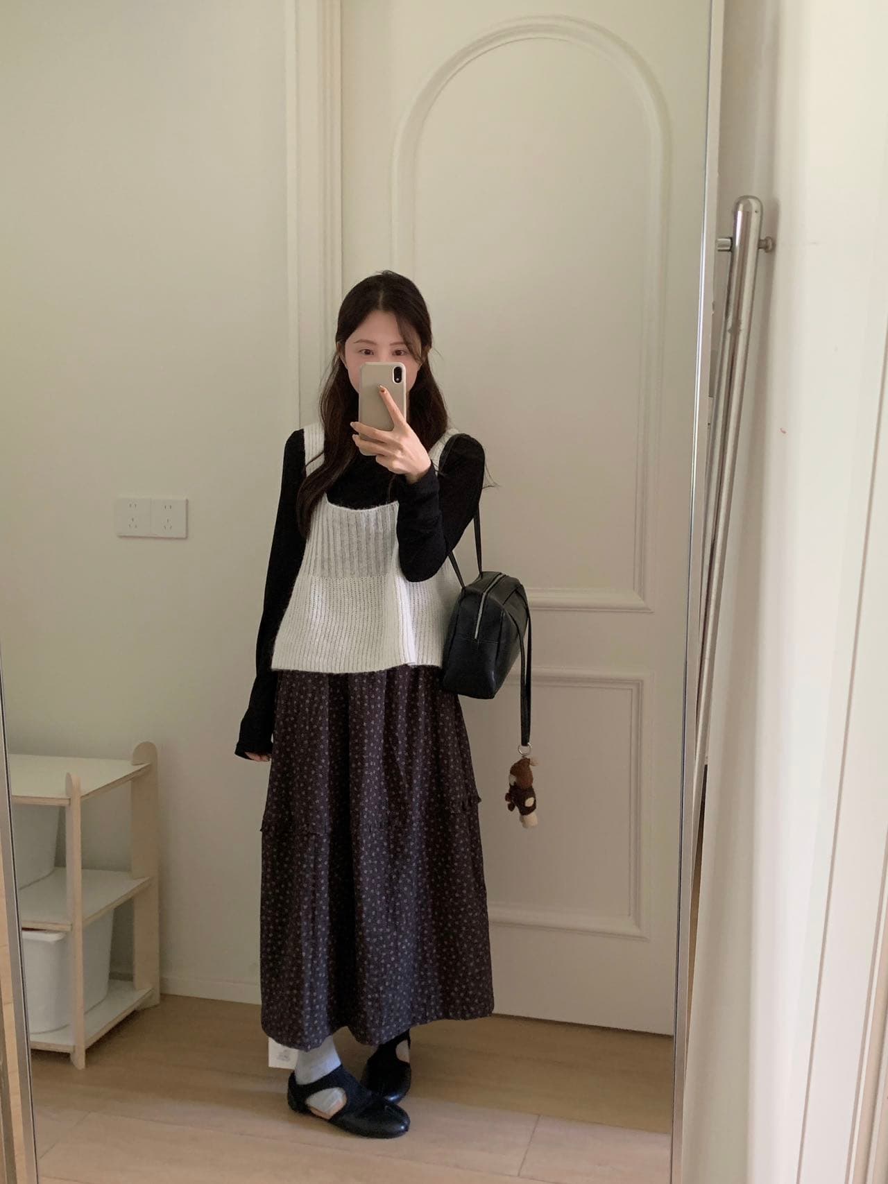 실사 26 가을 켜기 새로운 한 부서 프릴 꽃무늬 전원 바람 품격 반신 스커트 상세 이미지 17