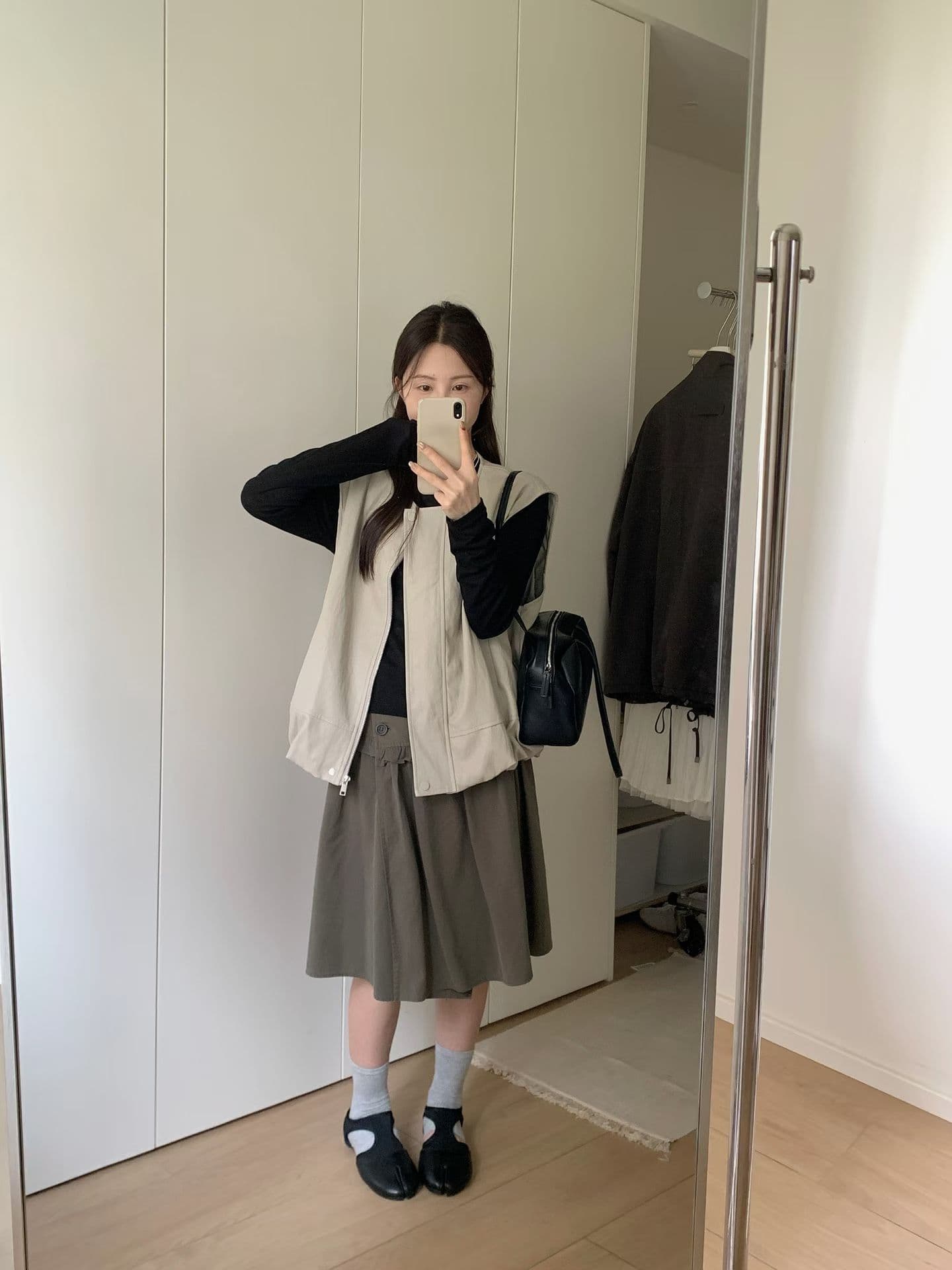 실사 26 가을 켜기 새로운 한 부서 레트로 지퍼 스택 착용 민소매 가죽 베스트 상세 이미지 20