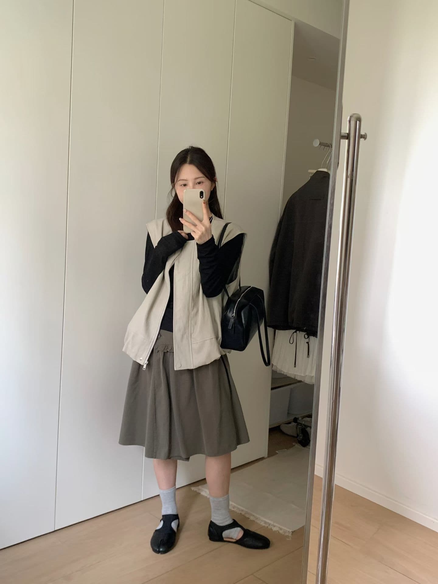 실사 26 가을 켜기 새로운 한 부서 레트로 지퍼 스택 착용 민소매 가죽 베스트 상세 이미지 21