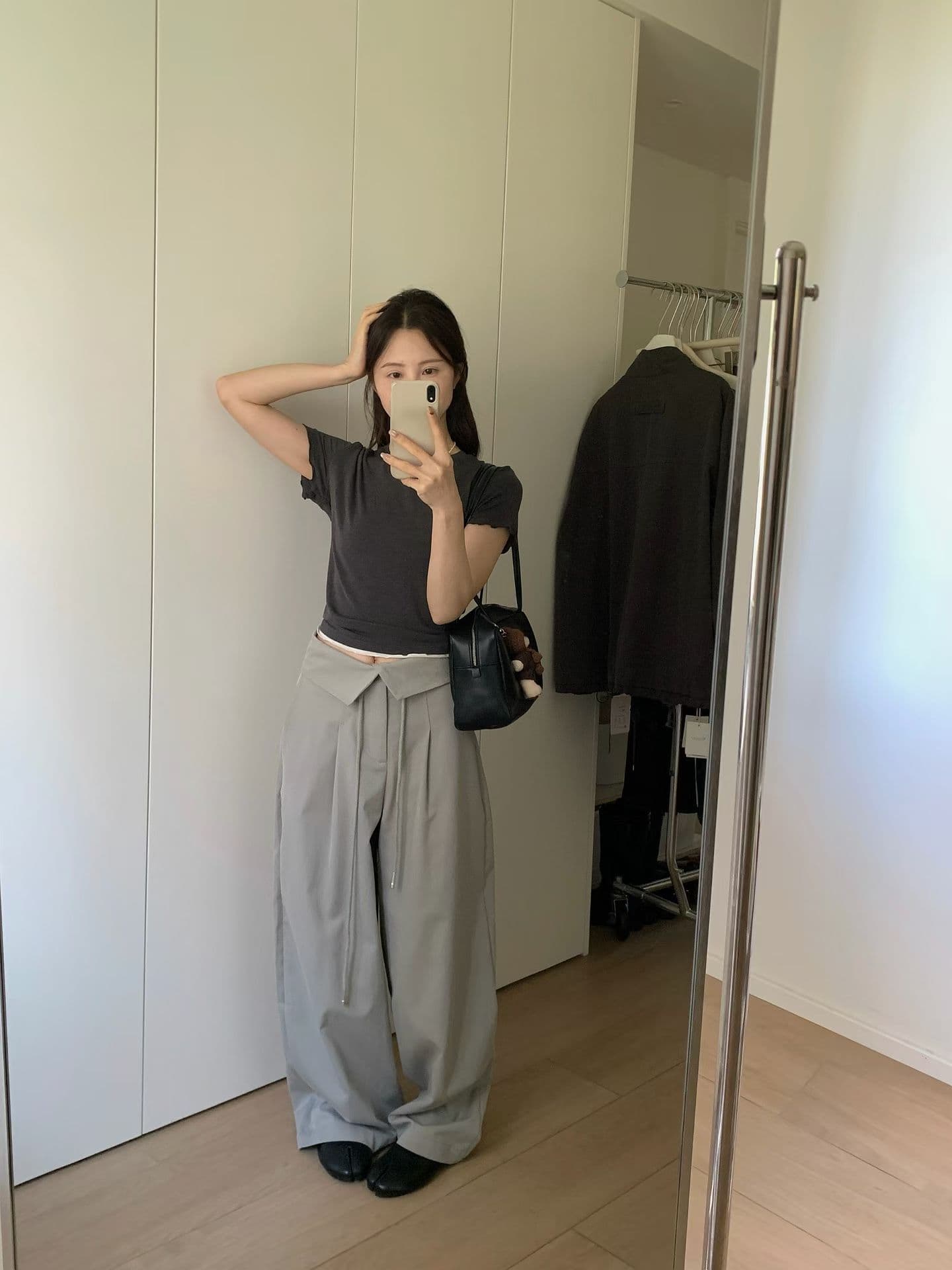 실사 26 가을 켜기 새로운 한 부서 디자인 허리 머리 레이스업 캐주얼 바지 상세 이미지 13