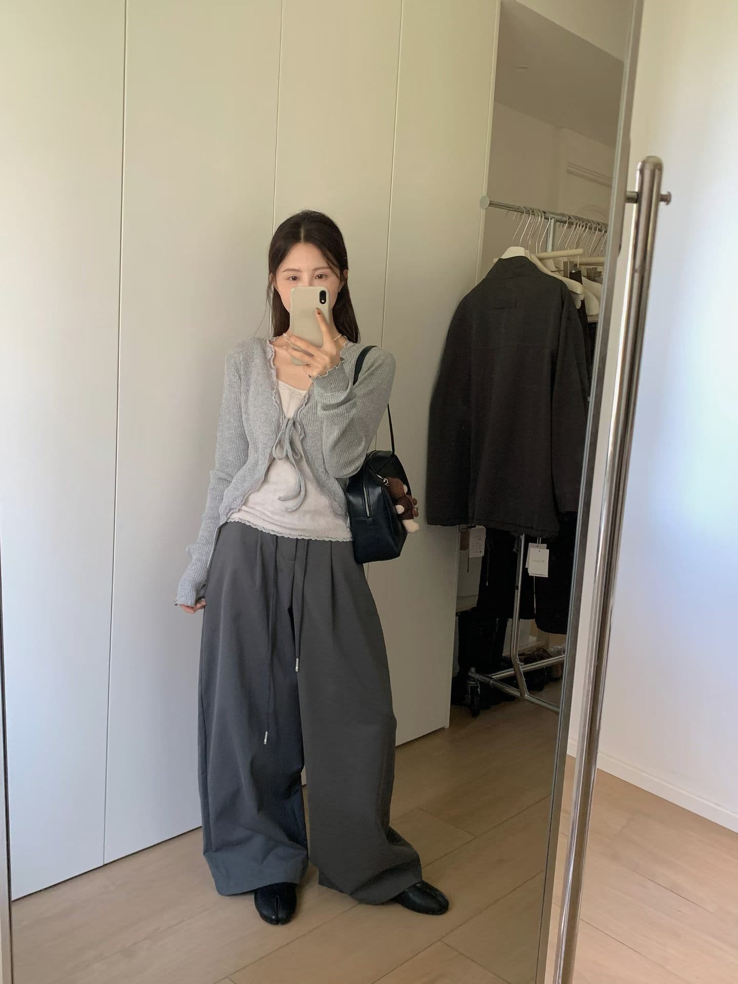 실사 26 가을 켜기 새로운 한 부서 디자인 허리 머리 레이스업 캐주얼 바지 상세 이미지 15