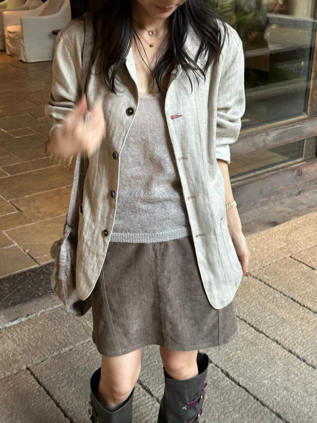 반드시 큰 가져 가라. 폭발 질감 슈퍼 좋은 ~ 중 레트로 펌프 로프 반 스커트 슈퍼 디스플레이 몸 길쭉한 허리 비율 상세 이미지 10