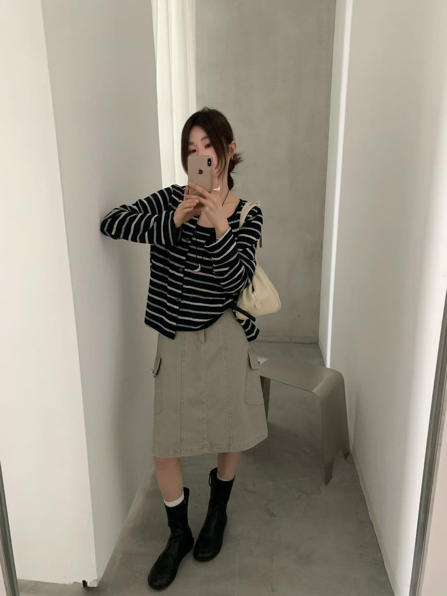 실사 가을 켜기 새로운 아메리칸 워크웨어 바람 주머니 반신 스커트 벨트 포함 없음 안전 바지 상세 이미지 7