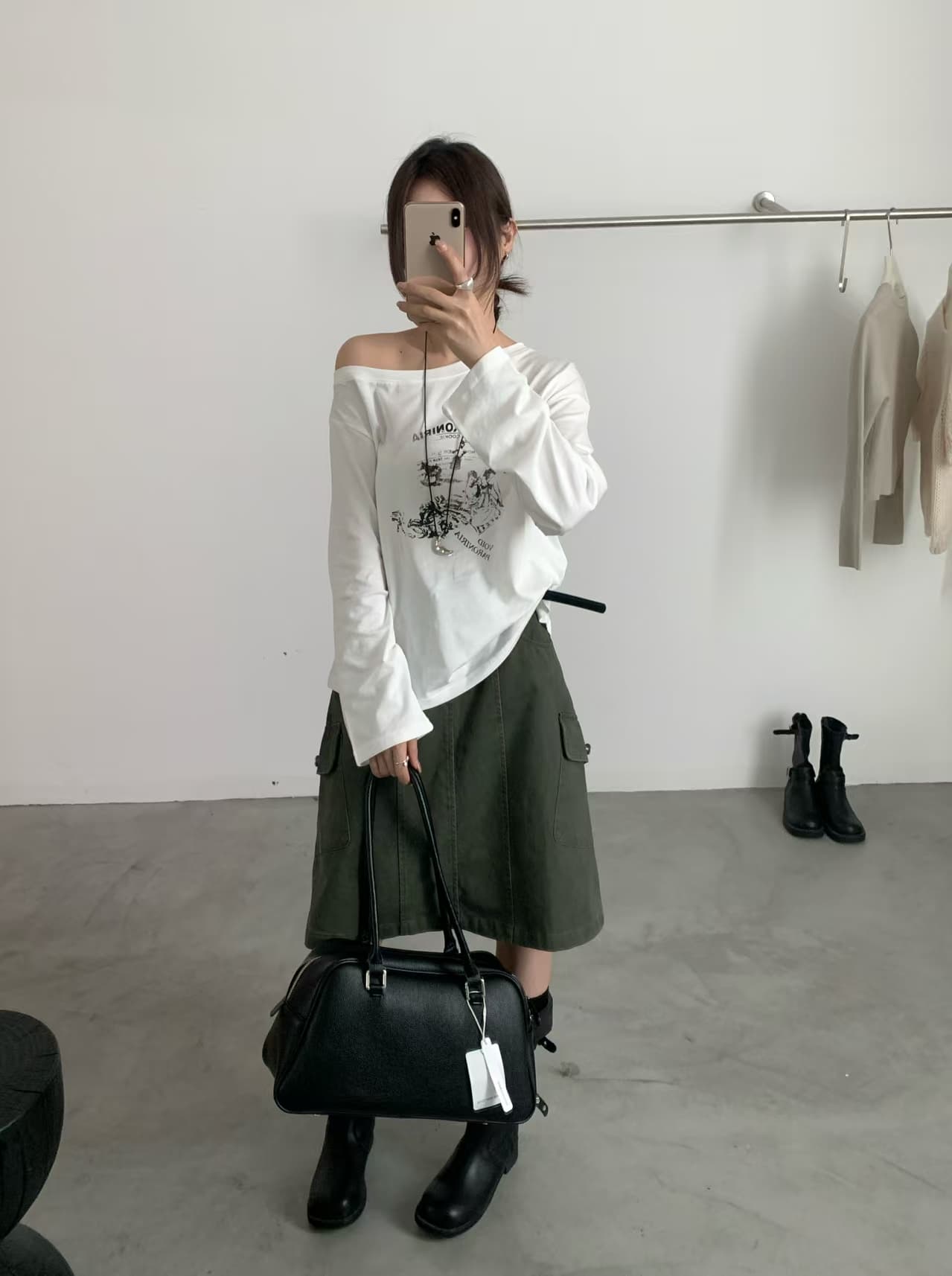 실사 가을 켜기 새로운 아메리칸 워크웨어 바람 주머니 반신 스커트 벨트 포함 없음 안전 바지 상세 이미지 20