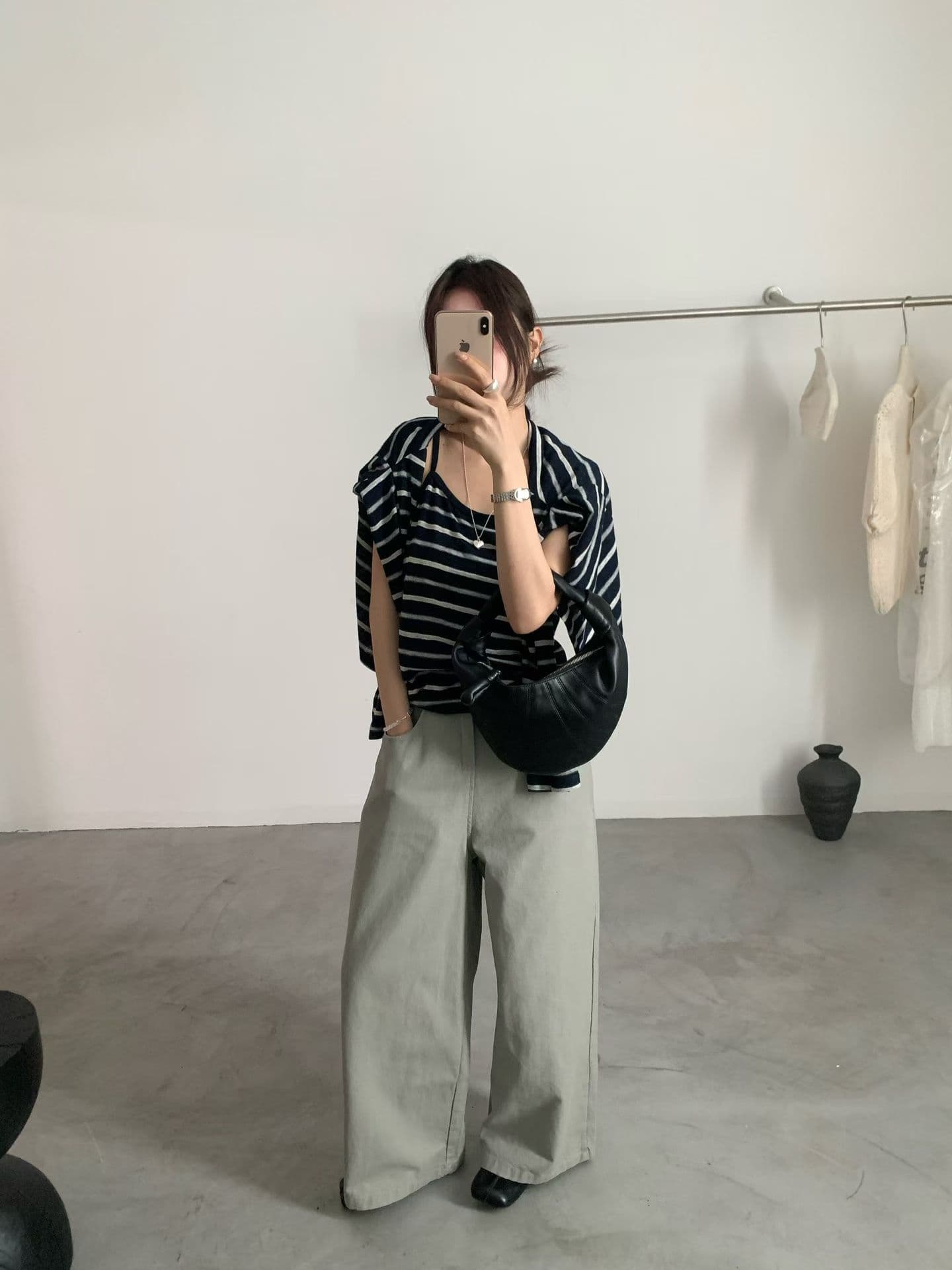 실사 26 가을 켜기 새로운 한 부서 레트로 워싱 루즈핏 단색 청바지 상세 이미지 7