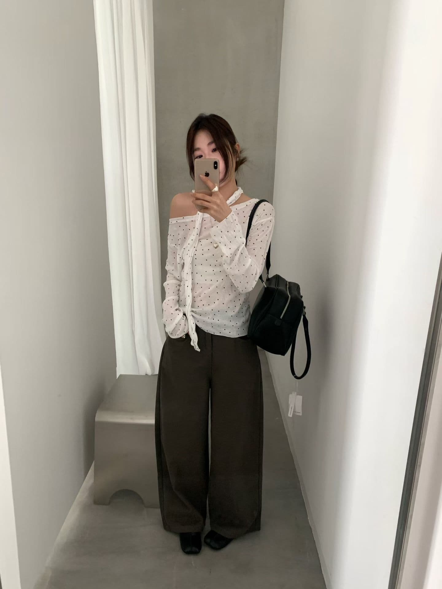 실사 26 가을 켜기 새로운 한 부서 레트로 워싱 루즈핏 단색 청바지 상세 이미지 20