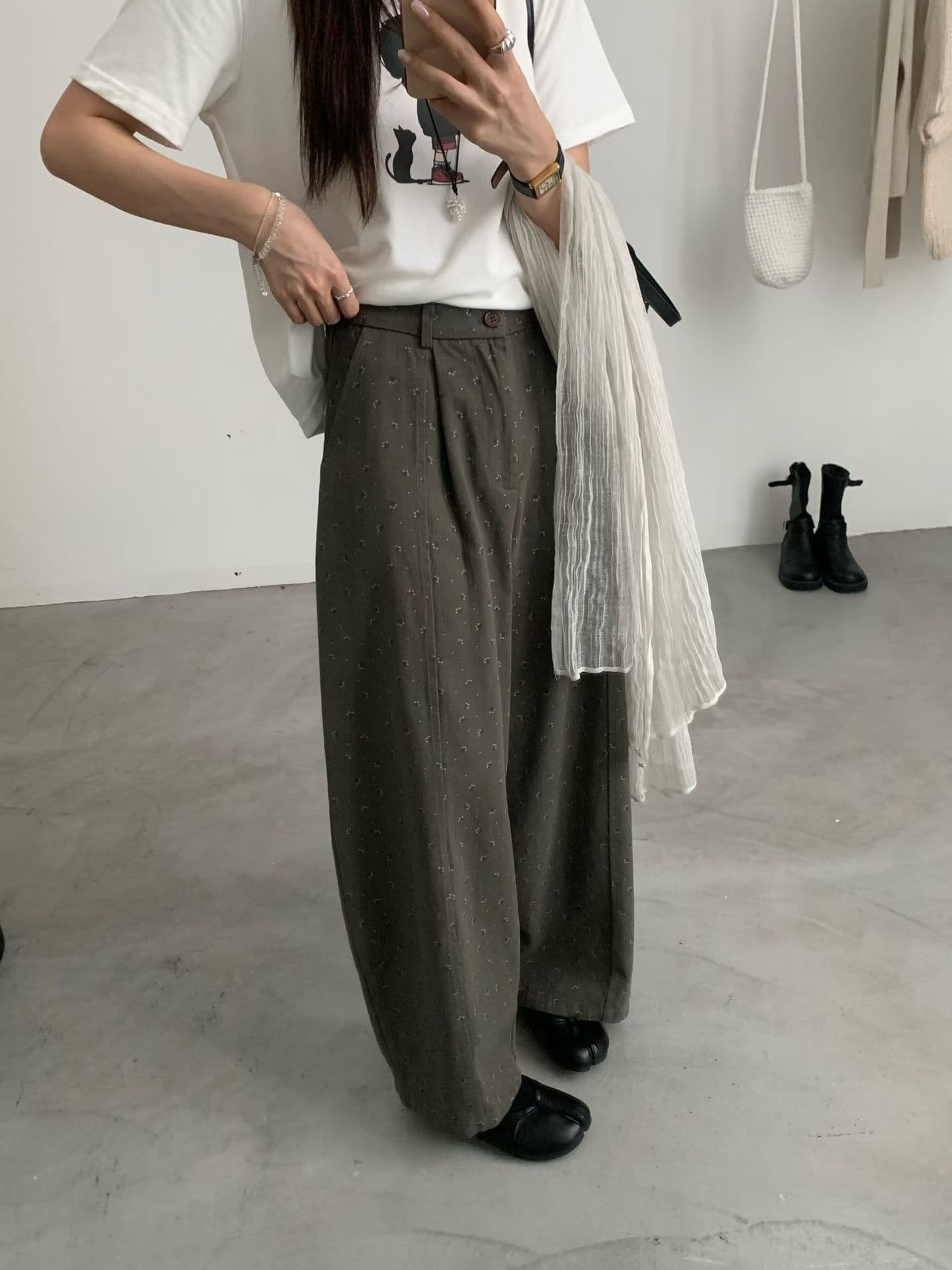 실사 26 가을 켜기 새로운 대 폭발 한 한 바지 뜨거운 꽃무늬 다용도 허리밴드 캐주얼 바지 상세 이미지 7
