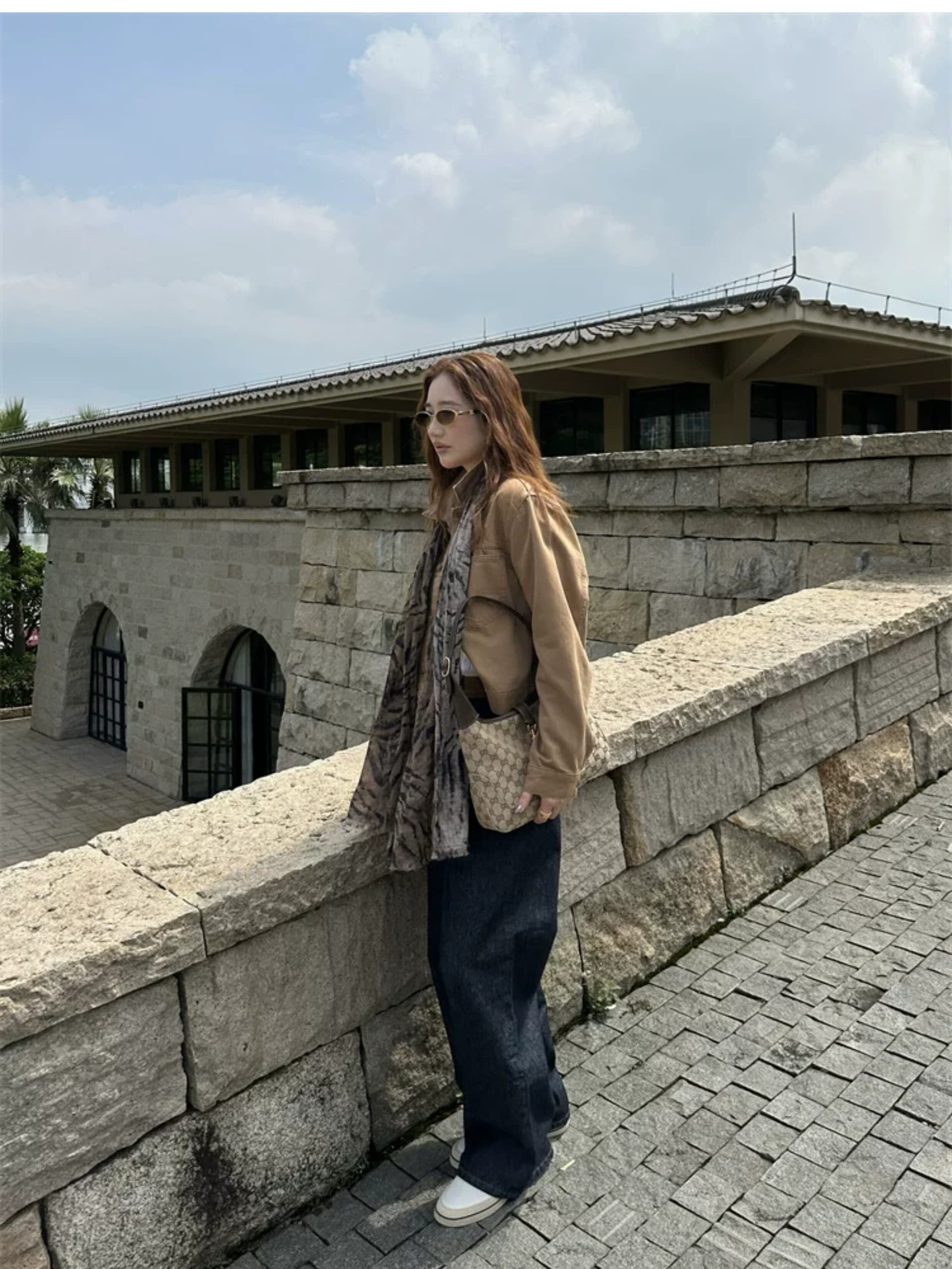 청바지 여성 2026 새로운 패치워크 디자인 센스 작은 대중 루즈핏 슬림해 보이는 스트레이트 팬츠 와이드 레그 팬츠 상세 이미지 23
