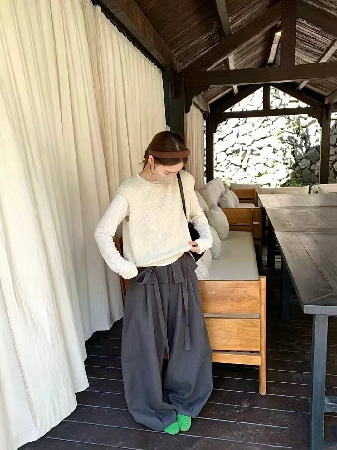 가을 켜기 새로운 한 부서 이른 가을 달콤한 스타일 스택 착용 싱글 착용 라운드 넥 부드러운 찹쌀 기타 색상 니트 스웨터 니트 스웨터 상세 이미지 6