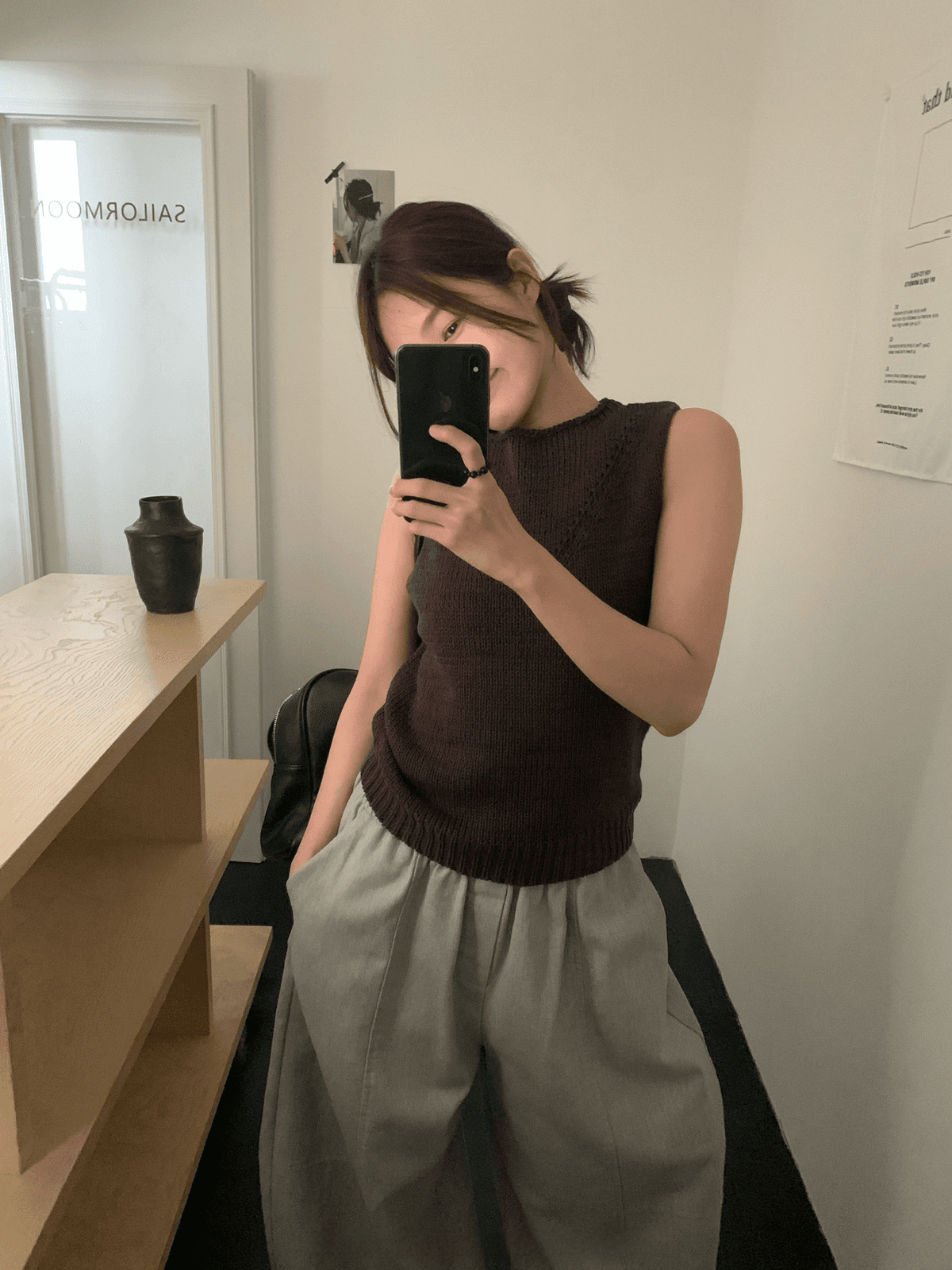 이른 가을 켜기 새로운 ins 보 주님 즐겨 찾기 한 부서 디자인 센스 누출 두꺼운 선 니트 베스트 상세 이미지 6