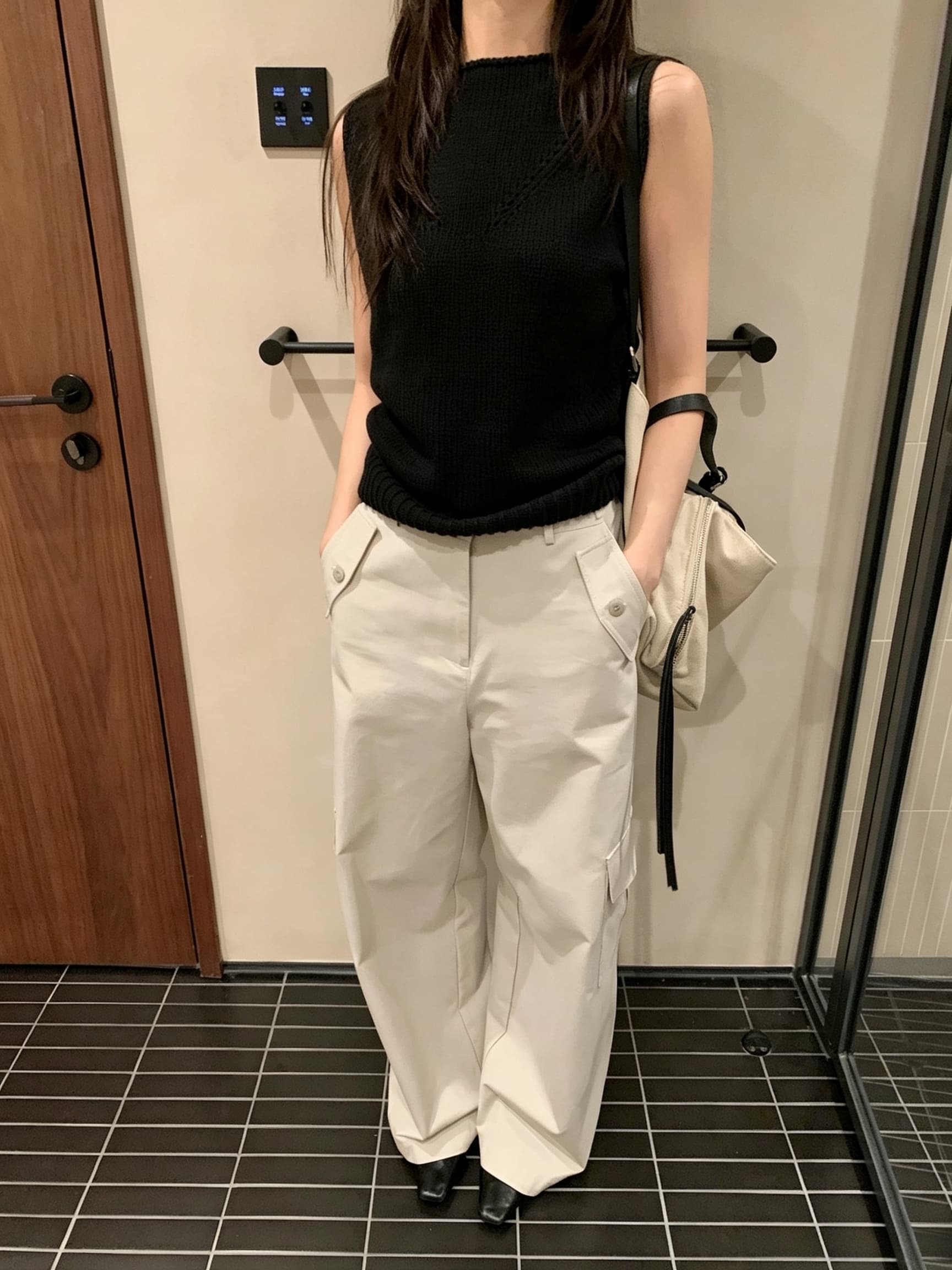 이른 가을 켜기 새로운 ins 보 주님 즐겨 찾기 한 부서 디자인 센스 누출 두꺼운 선 니트 베스트 상세 이미지 14