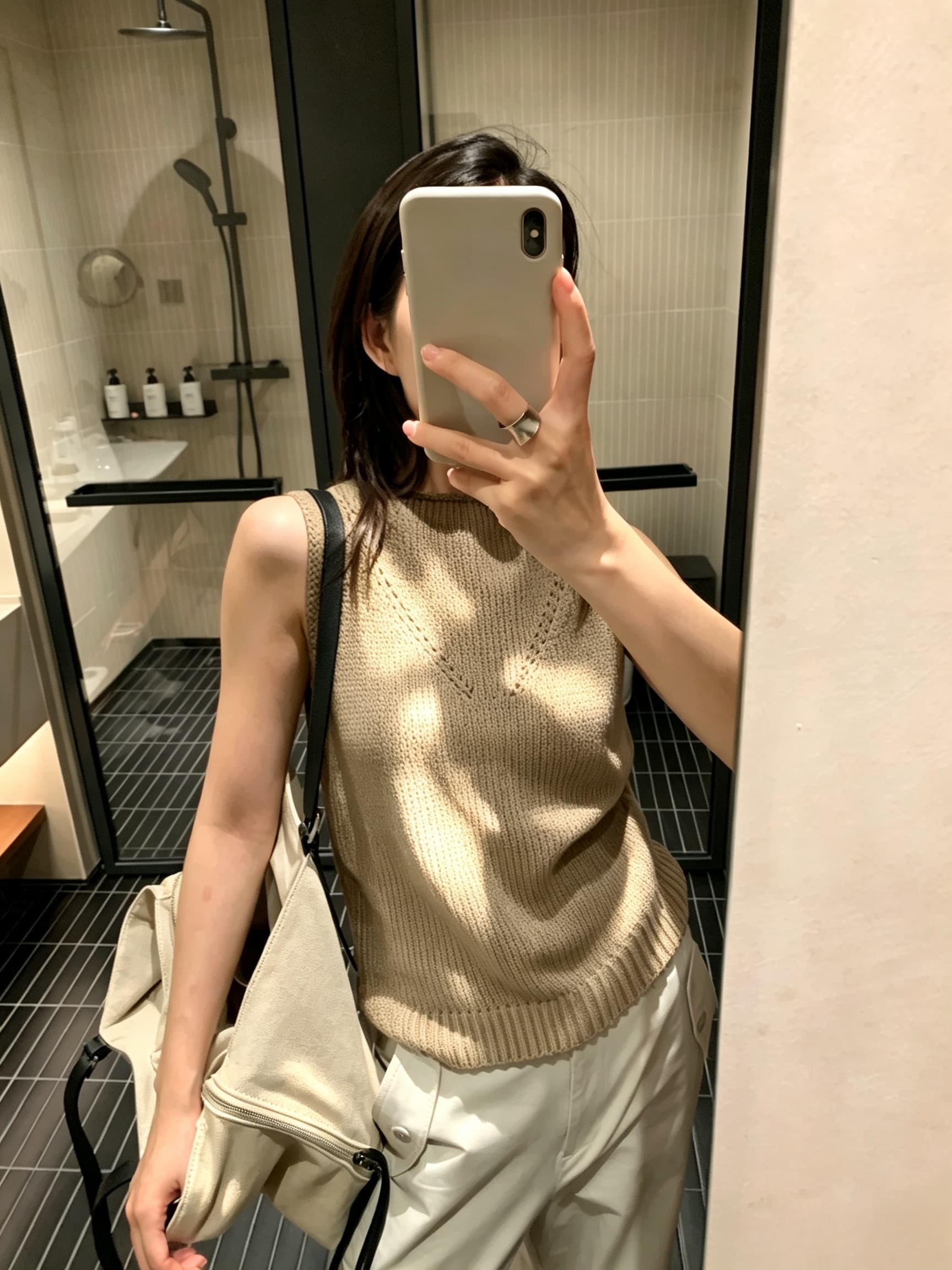 이른 가을 켜기 새로운 ins 보 주님 즐겨 찾기 한 부서 디자인 센스 누출 두꺼운 선 니트 베스트 상세 이미지 17
