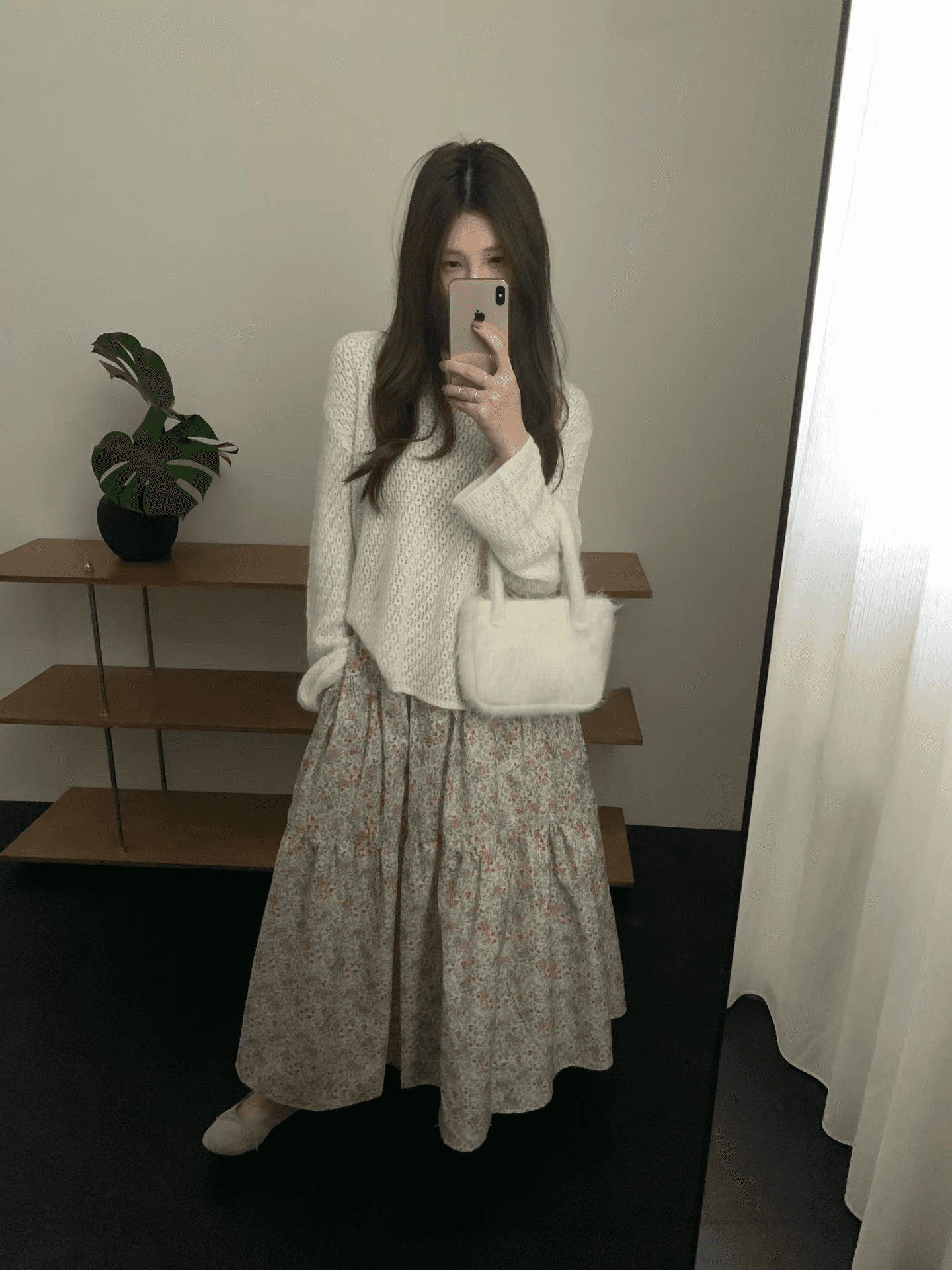 실사 가을 켜기 새로운 더러운 곰 플러시 홀로우 아웃 니트 스웨터 여성 라운드 넥 루즈핏 느긋한 바람 스웨터 품격 맨위 상세 이미지 9