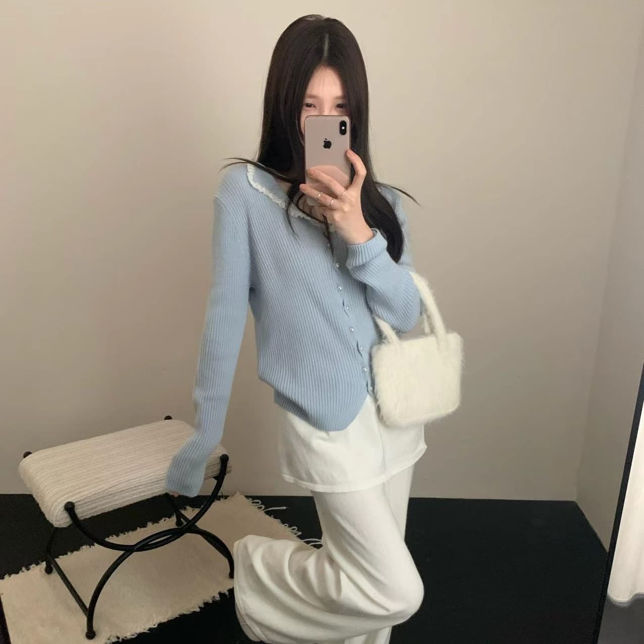 실사 가을 켜기 새로운 한 부서 스트레이트 펌프 로프 패션 캐주얼 바지 경기 방귀 커튼 이미지 5