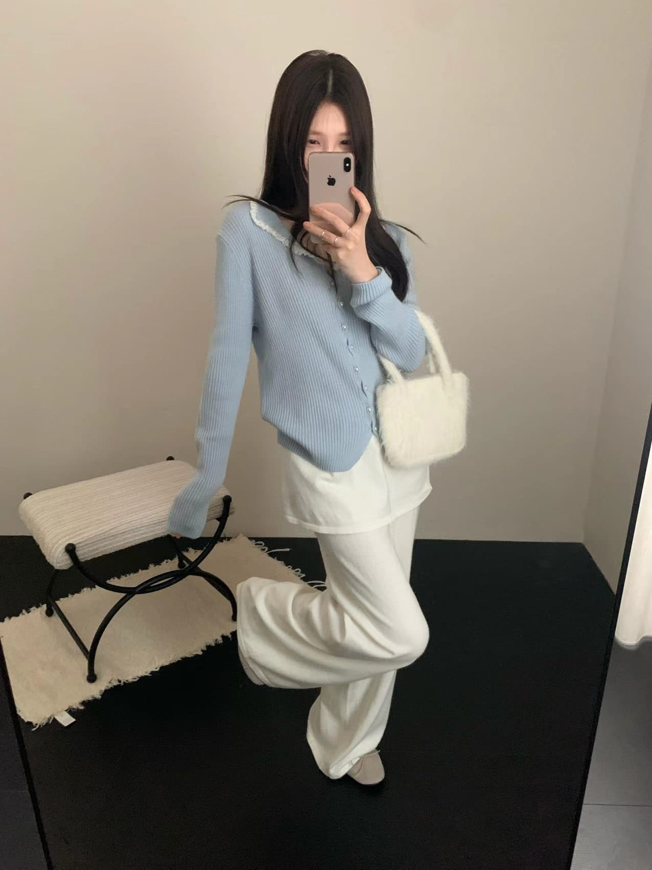 실사 가을 켜기 새로운 한 부서 스트레이트 펌프 로프 패션 캐주얼 바지 경기 방귀 커튼 상세 이미지 3