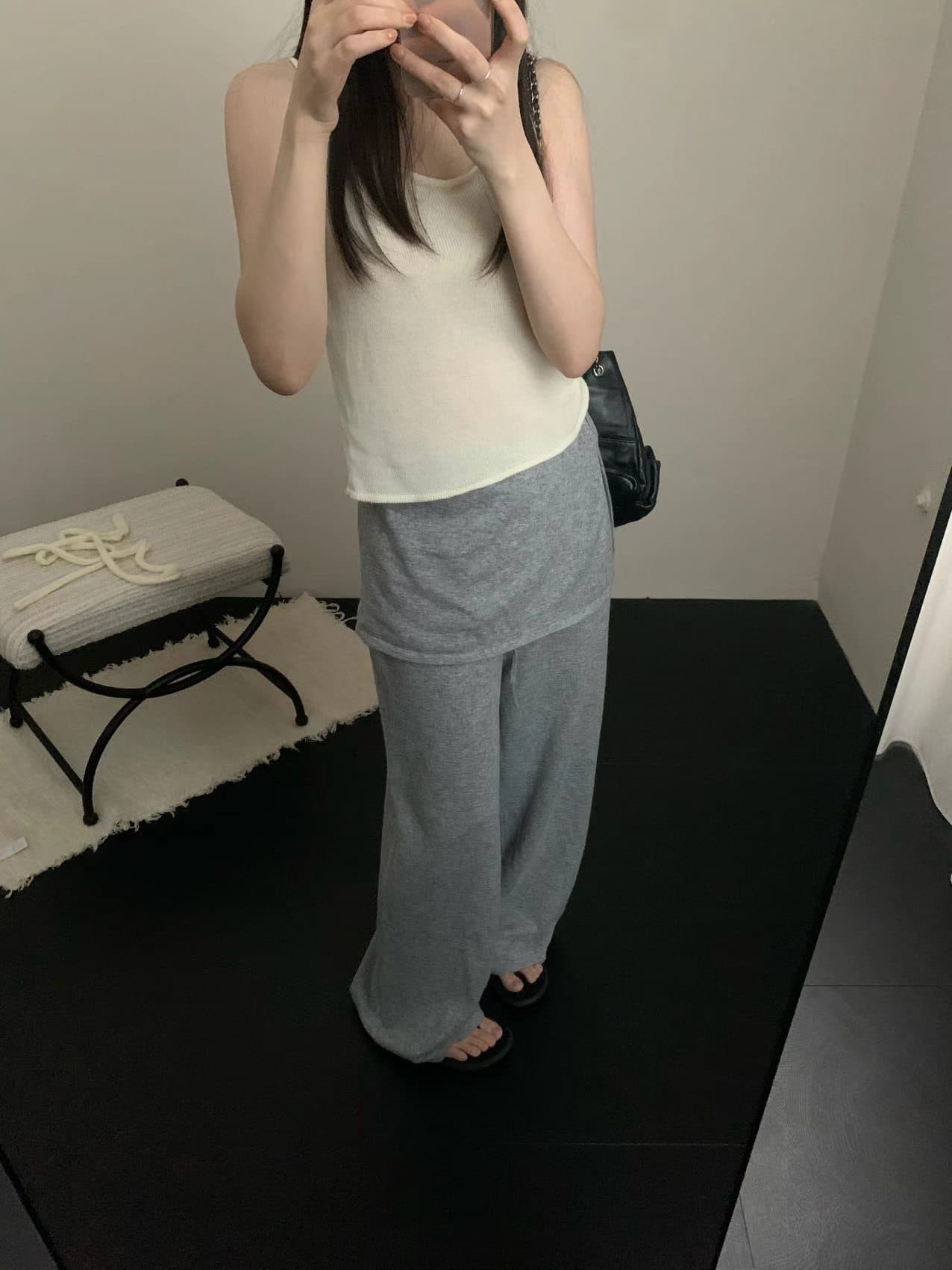 실사 가을 켜기 새로운 한 부서 스트레이트 펌프 로프 패션 캐주얼 바지 경기 방귀 커튼 상세 이미지 7