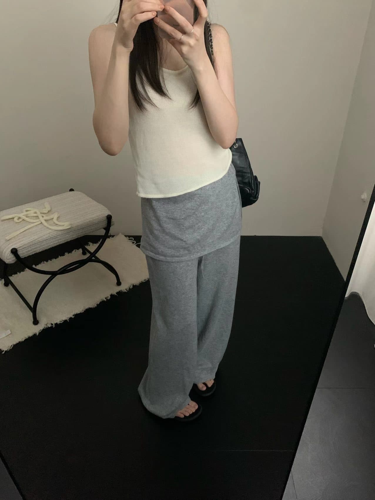 실사 가을 켜기 새로운 한 부서 스트레이트 펌프 로프 패션 캐주얼 바지 경기 방귀 커튼 상세 이미지 9