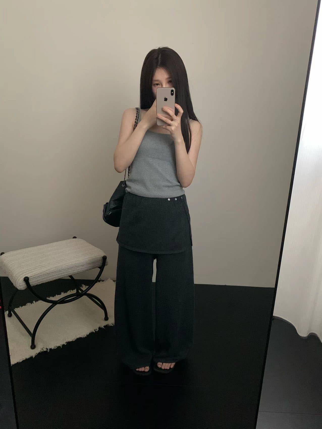 실사 가을 켜기 새로운 한 부서 스트레이트 펌프 로프 패션 캐주얼 바지 경기 방귀 커튼 상세 이미지 10