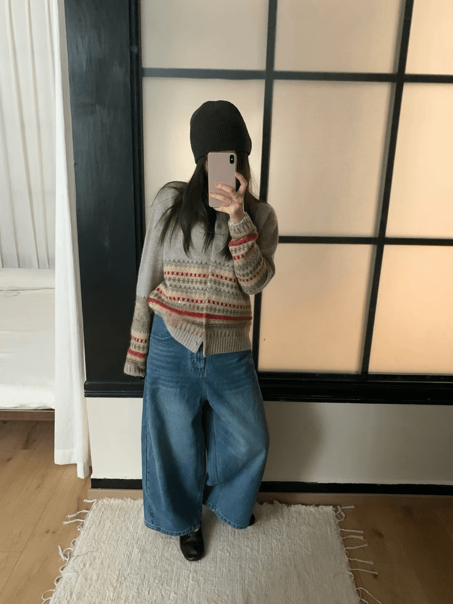 실사 가을 켜기 새로운 민족 스타일 루즈핏 니트 스웨터 여자 한 부서 느긋한 바람 슬림해 보이는 맨위 상세 이미지 8