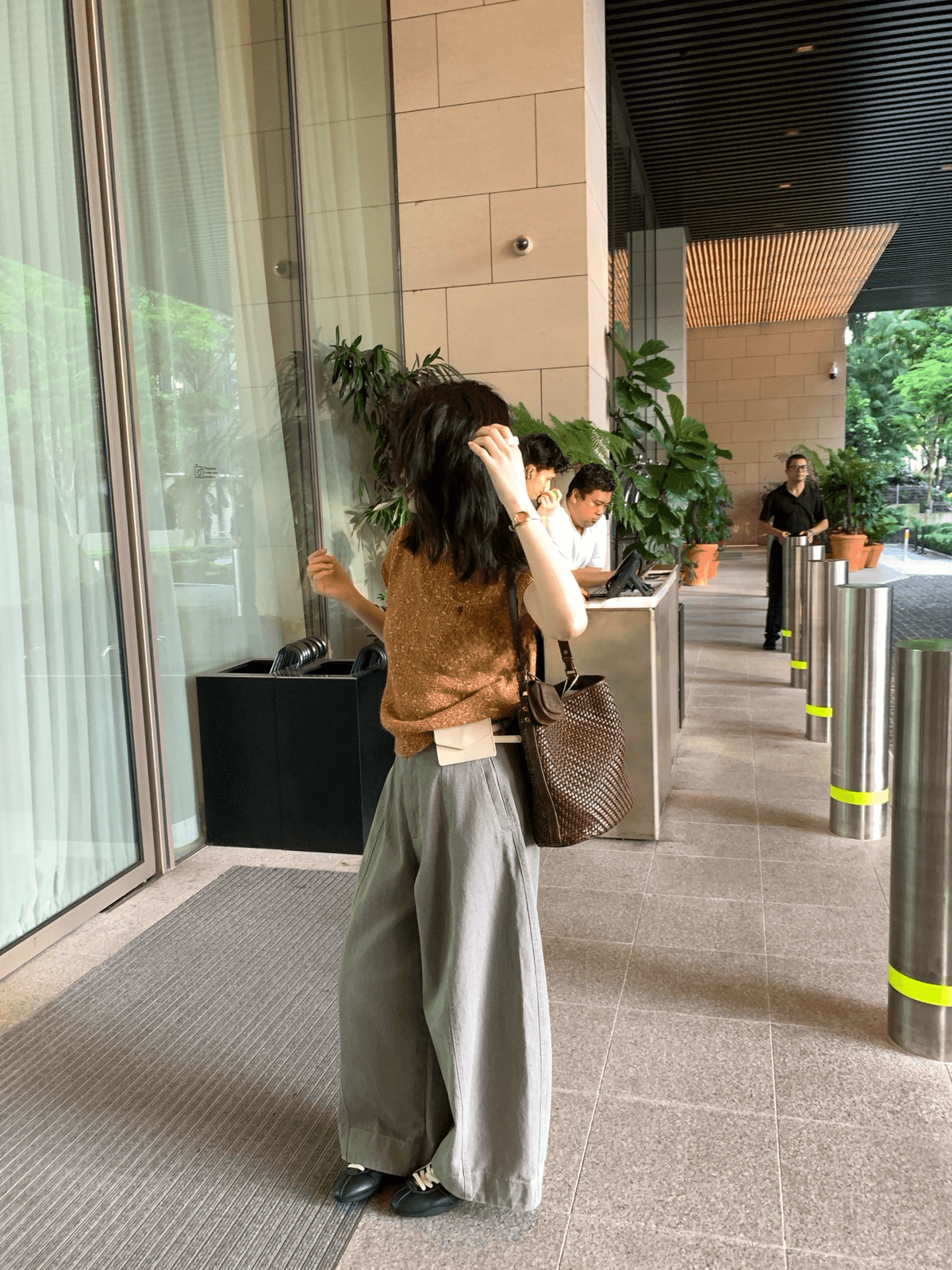 이른 가을 켜기 새로운 한 부서 품격 출퇴근 작은 调性 라운드 넥 풀오버 반팔 보온 스웨터 상세 이미지 20