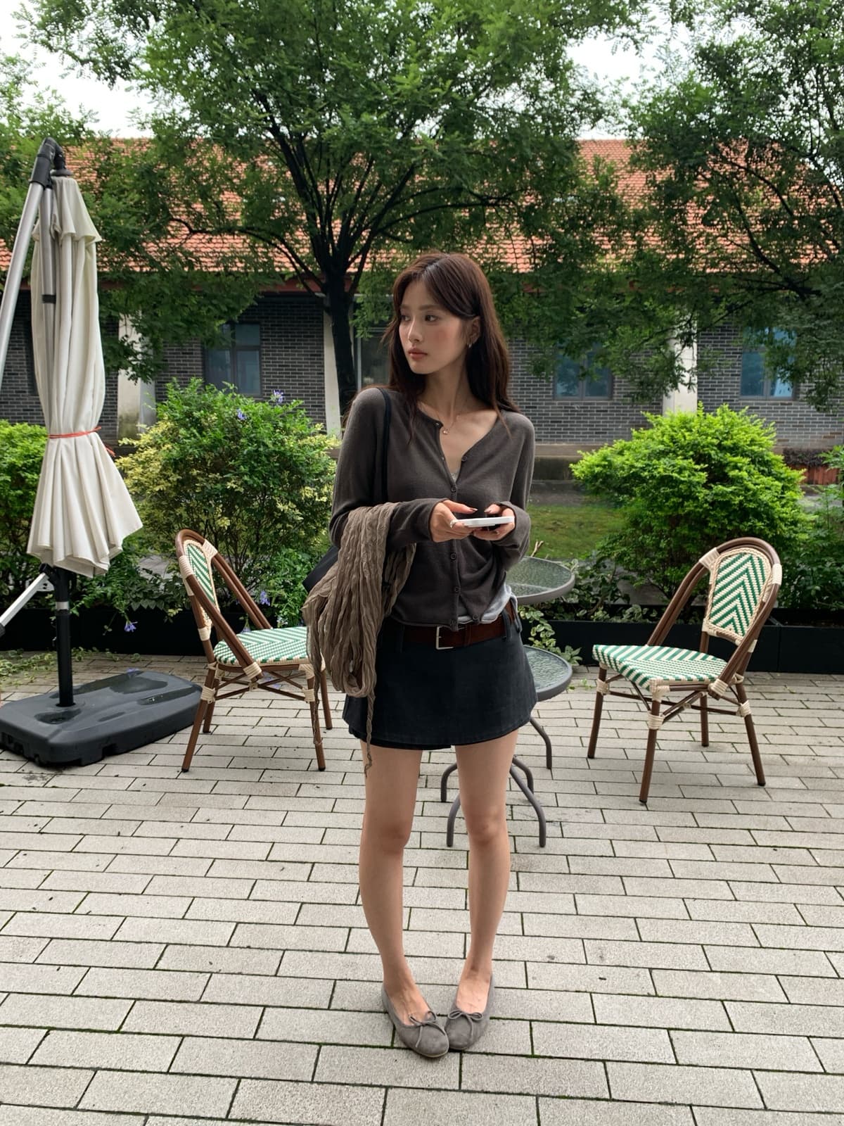 26 가을 켜기 새로운 인력 한 조각 느긋한 기타 색상 얇은 스타일 다용도 니트 오픈 가디건 상세 이미지 15