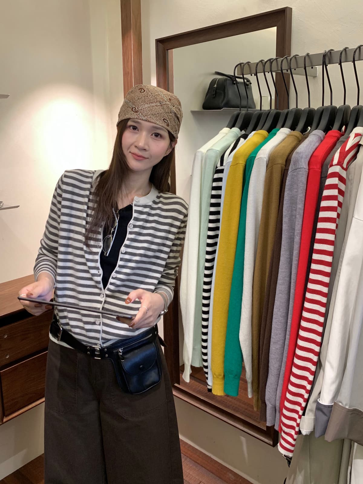 매장 폭발 에디션 추천 부드러운 찹쌀 찹쌀 질감 슈퍼 편안함 한 부서 다용도 부드럽다 양모 니트 오픈 가디건 상세 이미지 4