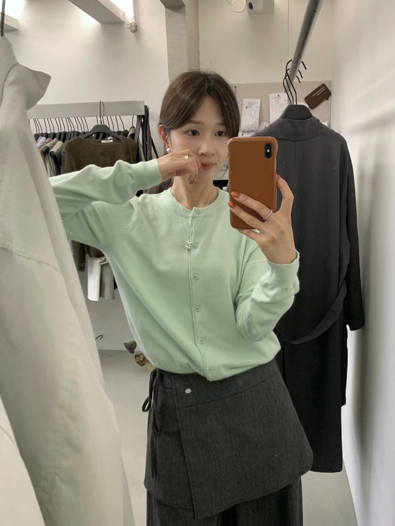 매장 폭발 에디션 추천 부드러운 찹쌀 찹쌀 질감 슈퍼 편안함 한 부서 다용도 부드럽다 양모 니트 오픈 가디건 상세 이미지 10