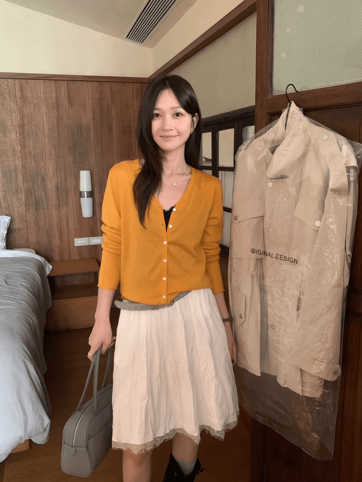폭발 추천 섹션 다채로운 초기 가을 다용도 미니멀리즘 V넥 양모 니트 오픈 가디건 상세 이미지 9