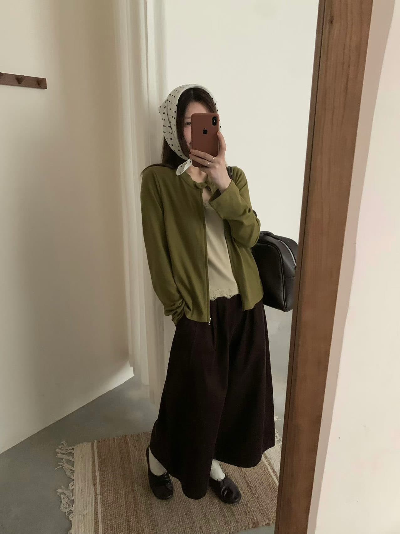 실사 26 가을 켜기 새로운 한 부서 미니멀리즘 레트로 아메리칸 넓은 다리 7부 바지 여성 하이웨이스트 슬림해 보이는 코듀로이 바지 상세 이미지 8