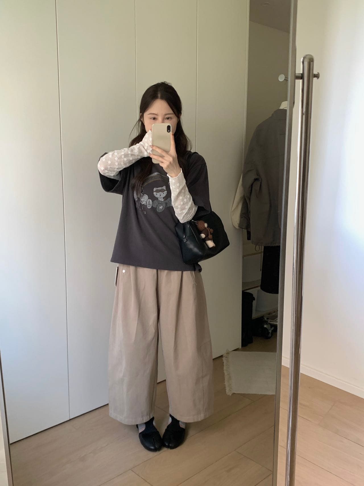 실사 26 가을 켜기 새로운 한 부서 만화 패턴 다용도 출퇴근 반팔 티셔츠 상세 이미지 8