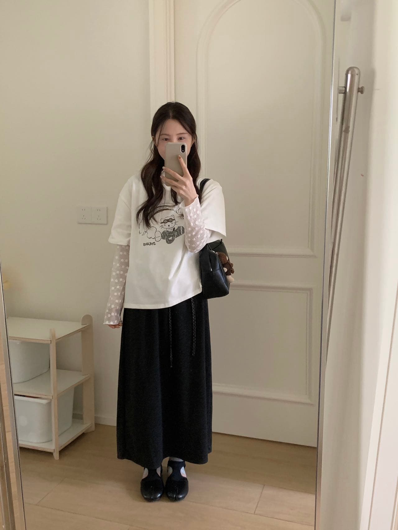 실사 26 가을 켜기 새로운 한 부서 만화 패턴 다용도 출퇴근 반팔 티셔츠 상세 이미지 15