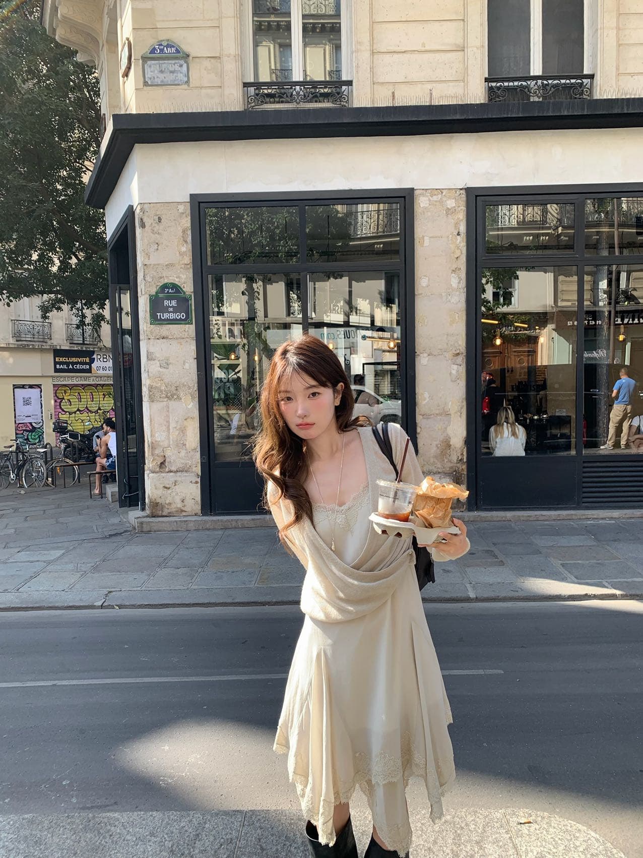 가을 켜기 새로운 슈퍼 있음 분위기 센스 느긋한 부서 스택 착용 다용도 느긋한 센스 비스듬한 삽입 단추 디자인 니트 오픈 가디건 상세 이미지 3