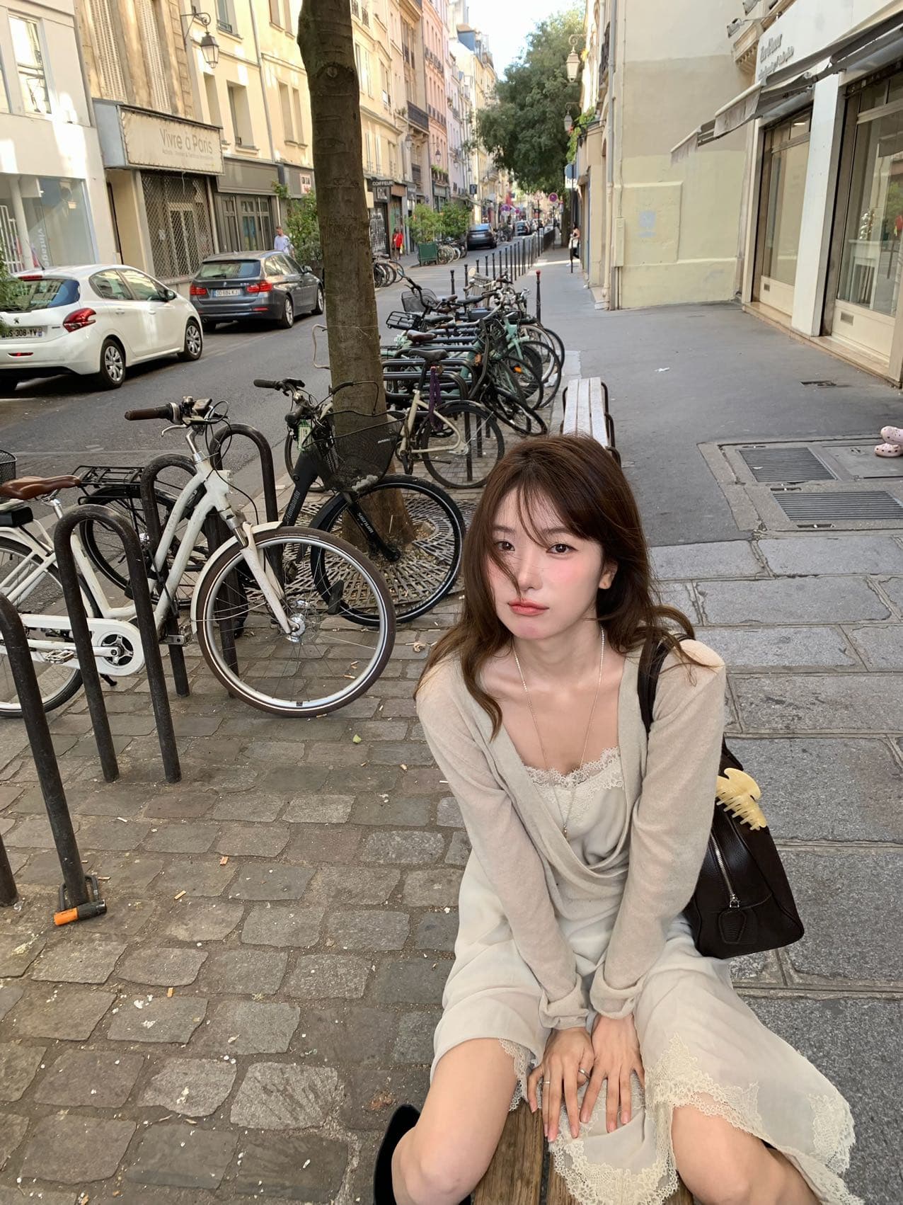 가을 켜기 새로운 슈퍼 있음 분위기 센스 느긋한 부서 스택 착용 다용도 느긋한 센스 비스듬한 삽입 단추 디자인 니트 오픈 가디건 상세 이미지 7