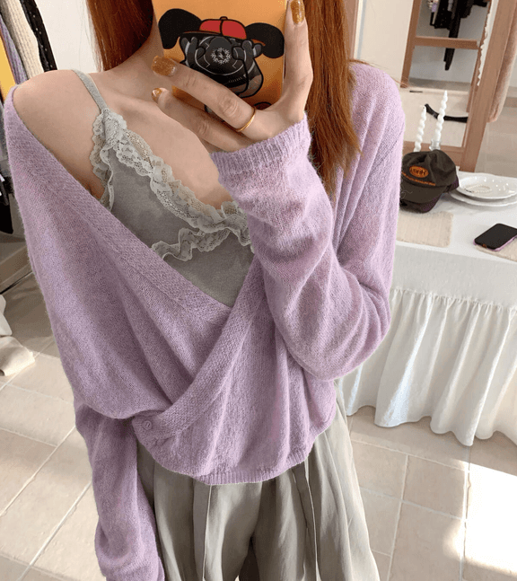 가을 켜기 새로운 스택 착용 ~ 중 영혼 인사이드 가져 가라. 순수한 욕망 레이스 조각 조끼 이미지 2