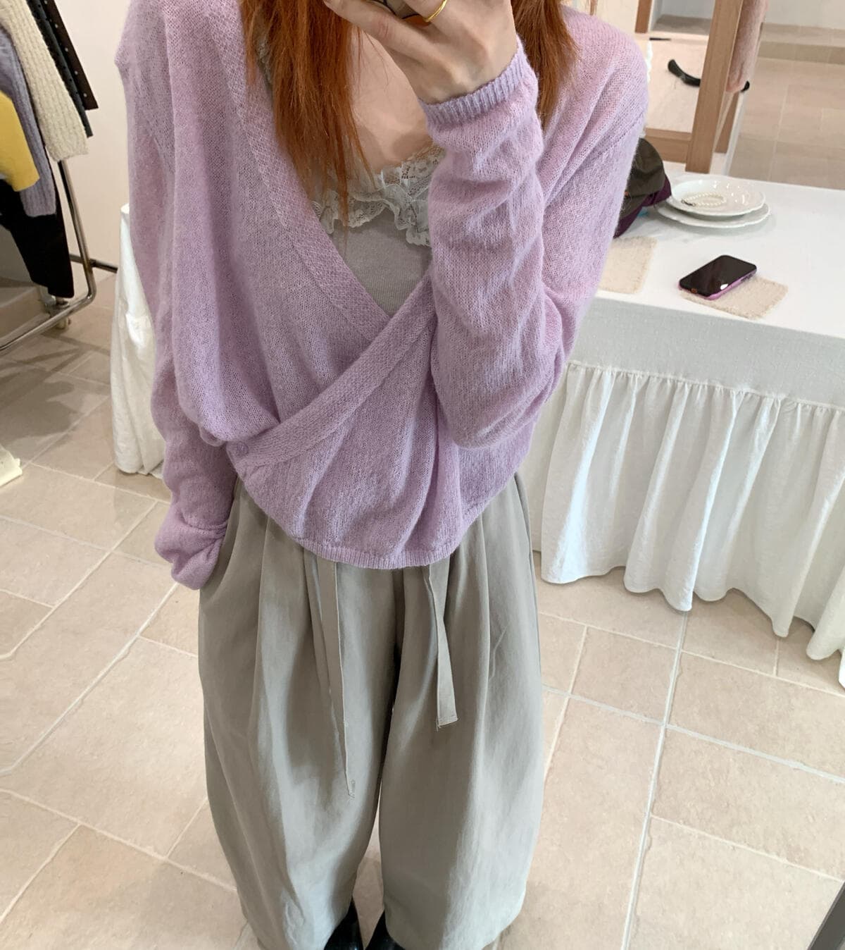가을 켜기 새로운 스택 착용 ~ 중 영혼 인사이드 가져 가라. 순수한 욕망 레이스 조각 조끼 상세 이미지 11