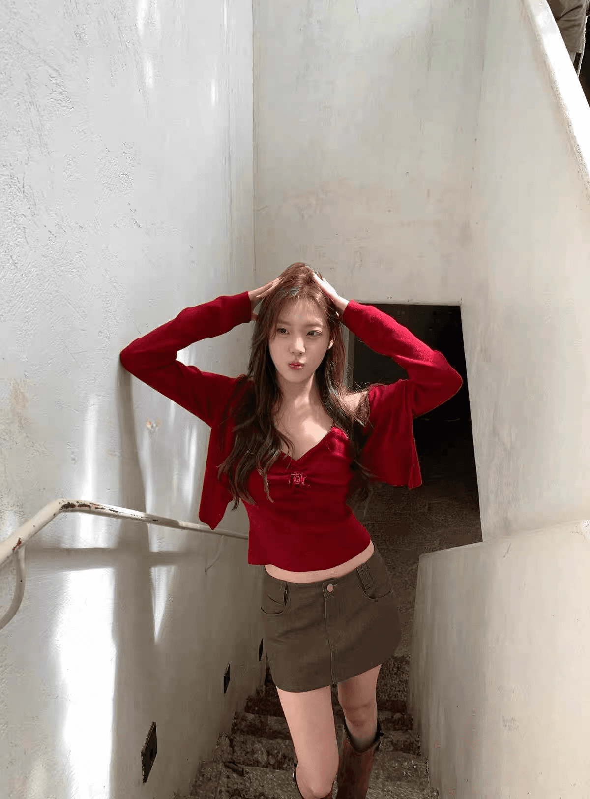 26 가을 켜기 새로운 한 부서 꽃 슬립 오픈 가디건 우연히 ~ 중 분위기 투피스 세트 세트