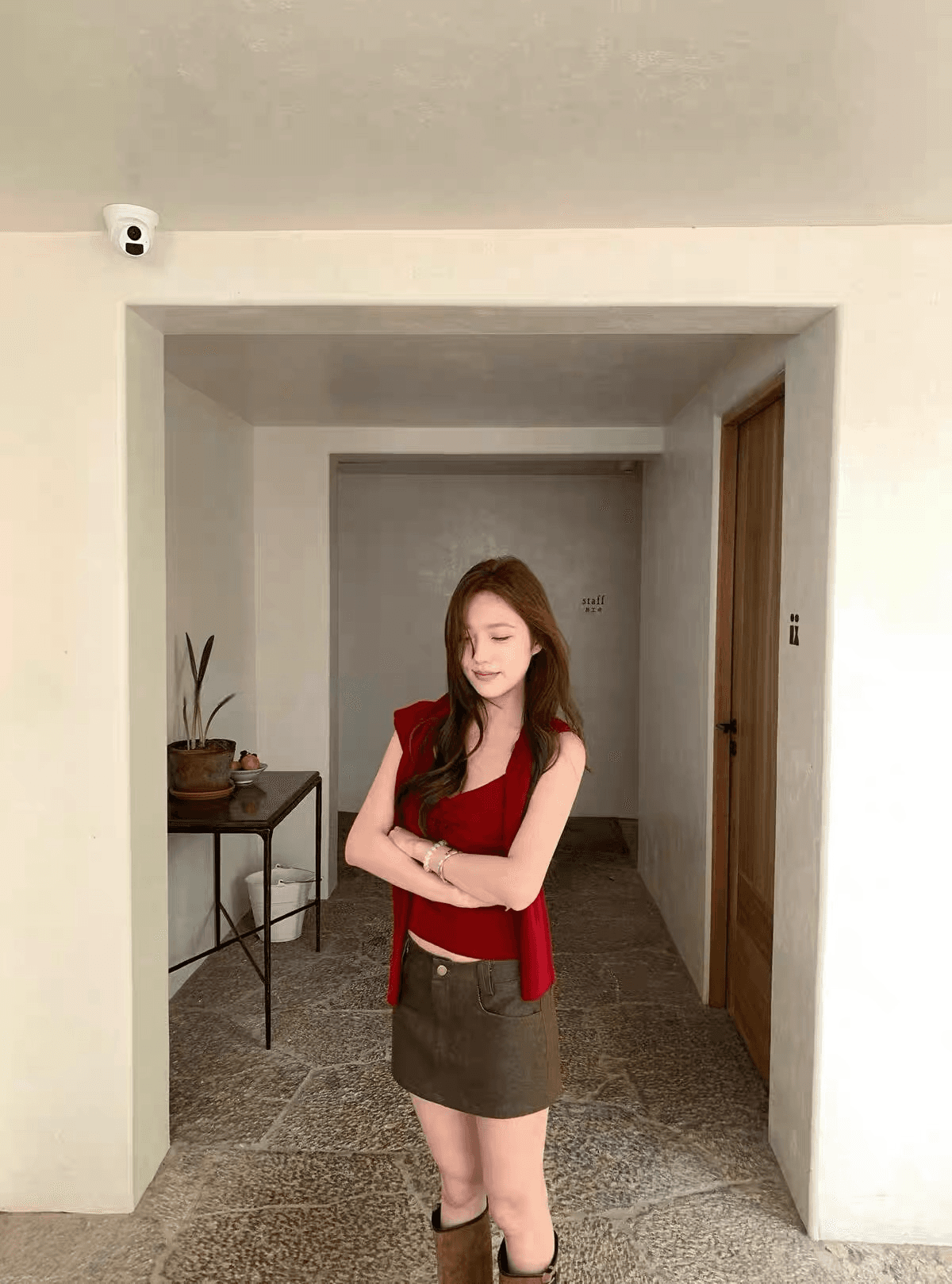 26 가을 켜기 새로운 한 부서 꽃 슬립 오픈 가디건 우연히 ~ 중 분위기 투피스 세트 세트 상세 이미지 3
